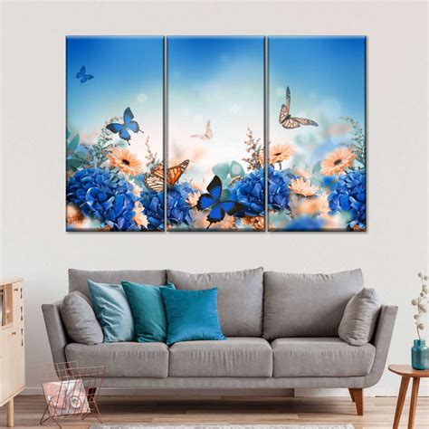 Blue Butterfly Garden Wall Art | Photography