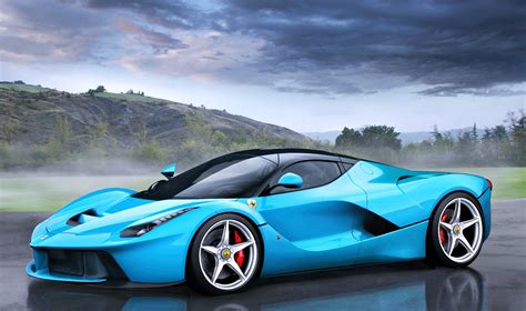 ferrari, Laferrari, Tiffany, Blue, Fog, Speed, Cars, Motors, Race ...