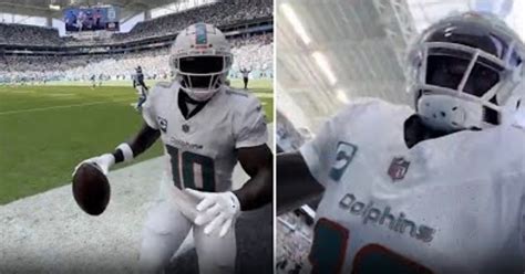 NFL Star Tyreek Hill Celebrates Touchdown with Backflip Selfie Video ...