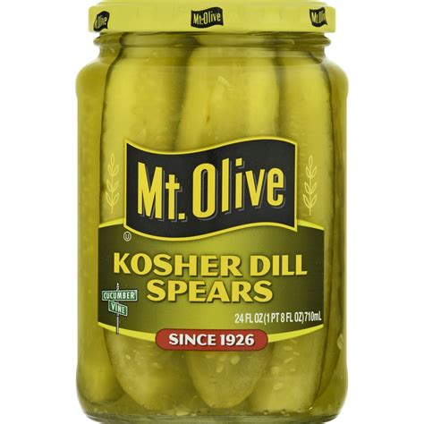 Mt. Olive Kosher Dill Pickle Spears, 24 fl oz Jar – Walmart Inventory ...