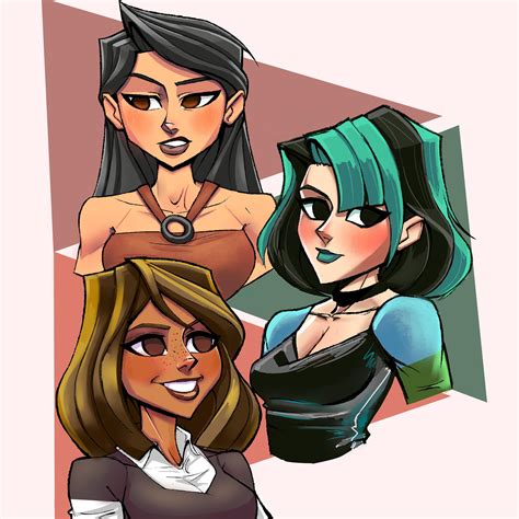 [Fanart][OC] Gwen, Courtney and Heather by Me : r/Totaldrama