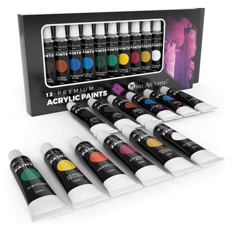 Castle Art Supplies Acrylic Paint Set for Beginners, Students or ...