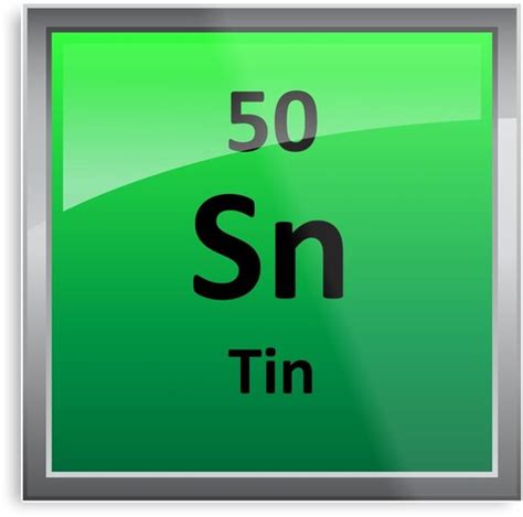 "Tin Periodic Table Element Symbol" Metal Prints by sciencenotes ...