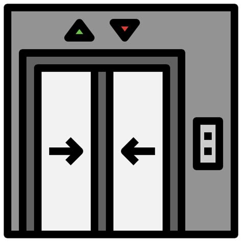 elevator icon, filloutline icon, close icon, transportation icon, doors ...