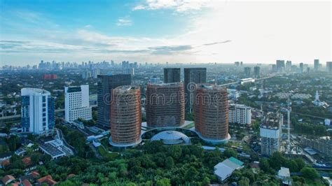 Aerial View of Iconic South Quarter Dome Building in Jakarta. Jakarta ...