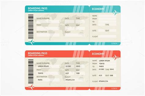 FREE 15 Boarding Pass Samples in PDF PSD Vector | Ticket template ...