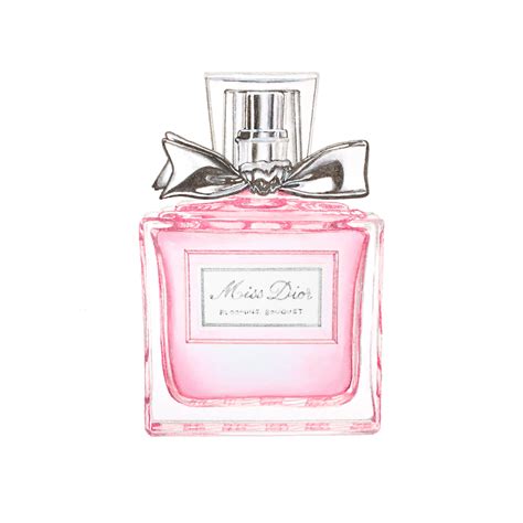 I drew a Miss Dior perfume bottle : drawing