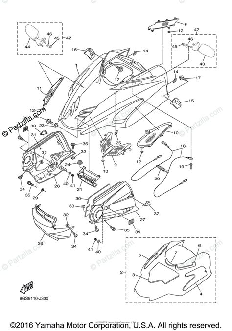 Yamaha Snowmobile 2010 OEM Parts Diagram for Shroud | Partzilla.com