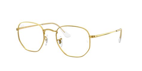 Hexagonal Optics Eyeglasses with Gold Frame - RB6448 | Ray-Ban® US