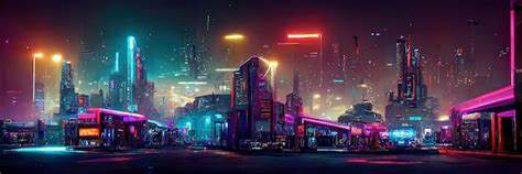 Premium Photo | Cyberpunk city street, night view, futuristic city ...