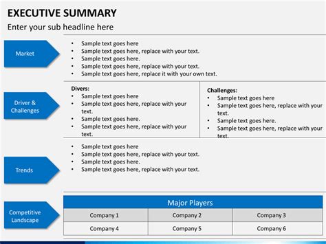 Executive Summary PowerPoint Template | SketchBubble