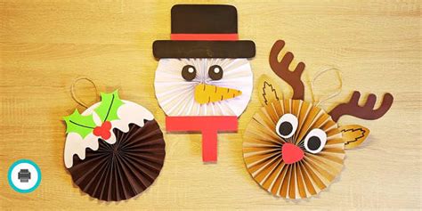 Christmas Character Paper Ornaments | Twinkl Crafts - Twinkl