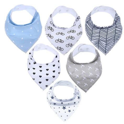 Aliexpress.com : Buy 6Pcs Baby Bibs Bandana Baby Burp Cloths Bandana ...