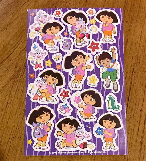 Vintage Dora the Explorer Sticker Sheet - Etsy