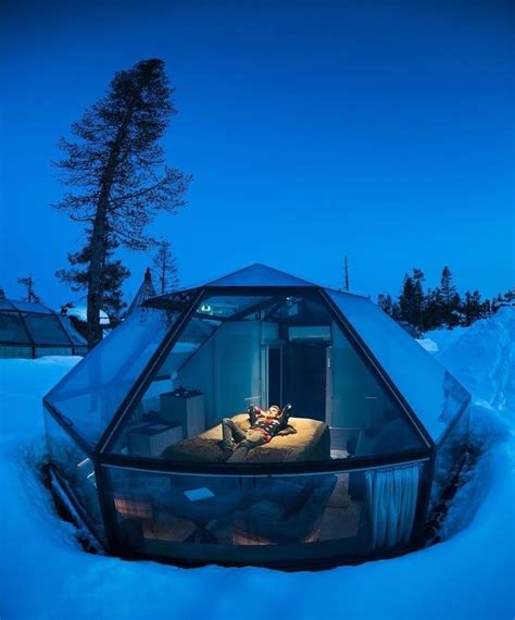 Glass Igloos Hotel Resort in Finland | Glass igloo hotel, Glass cabin ...