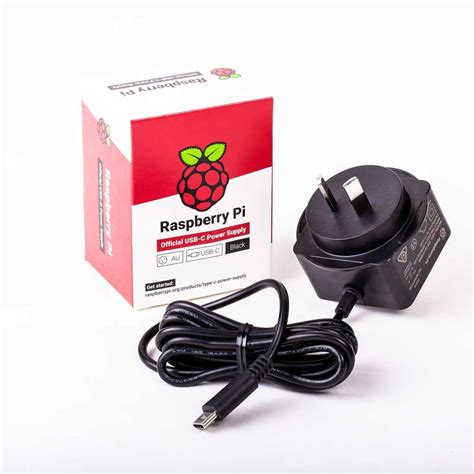 Raspberry Pi 4 Power Supply (Official) - USB-C 5.1V 15.3W (Black) | Buy ...