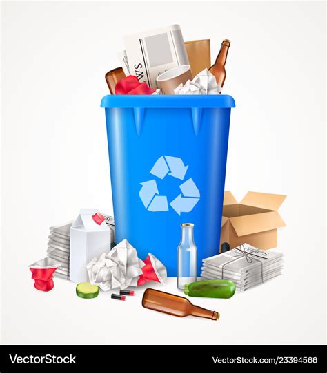 Trash and waste concept Royalty Free Vector Image