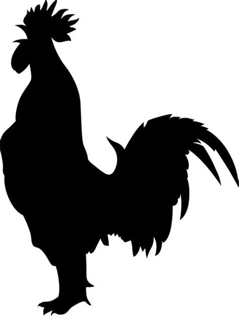 Crowing Rooster Stencils 01 - stencilease.com | Rooster stencil ...