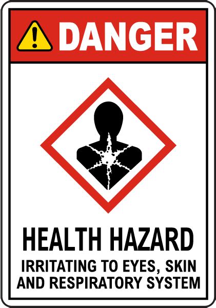 Danger Health Hazard GHS Sign - Claim Your 10% Discount