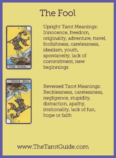 The Fool | Tarot guide, Tarot astrology, Tarot learning