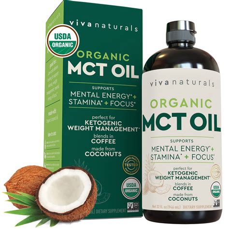 Buy Viva Naturals MCT Oil for Keto Coffee (32 fl oz) - Best MCT Oil ...