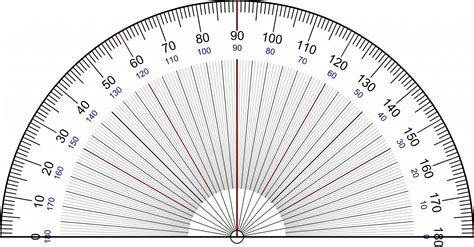 Printable Protractor Online Actual Size in 2020 | Protractor ...