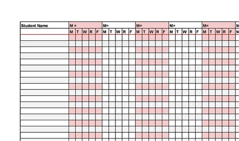 Attendance Sheets Free Printable