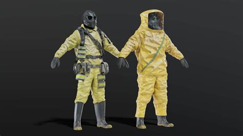 HAZMAT NBC Suit Rigged - 3D Model by Albin