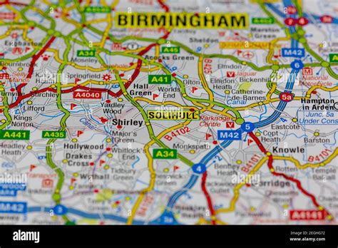 Solihull map hi-res stock photography and images - Alamy