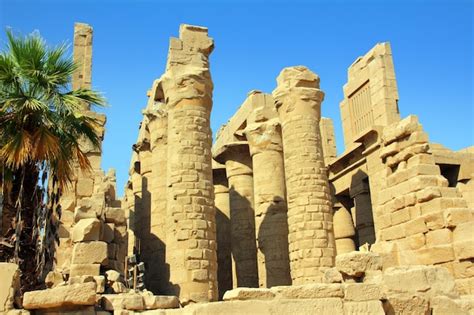 Premium Photo | Columns in karnak temple