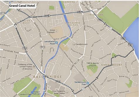 Grand Canal Hotel: Jogging Routes in Dublin 4