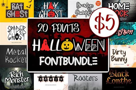 Halloween Font Bundle Bundle · Creative Fabrica