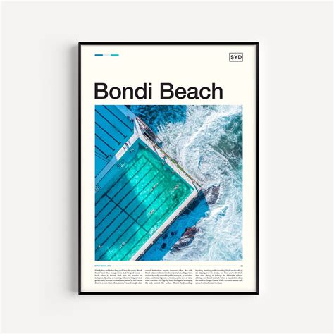 Bondi Beach Print Bondi Beach Wall Art Bondi Print Sydney - Etsy