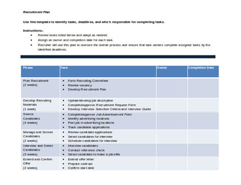 18+ Recruitment Strategy Templates in Docs | PDF | MS Word | Pages ...