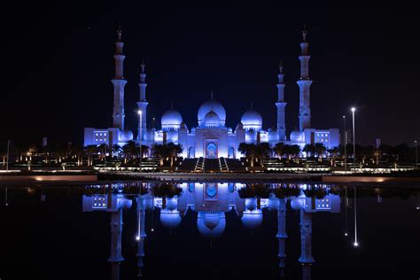 Photo Dhabi Sheikh Zayed Grand Mosque - Abu Dhabi night - free pictures ...