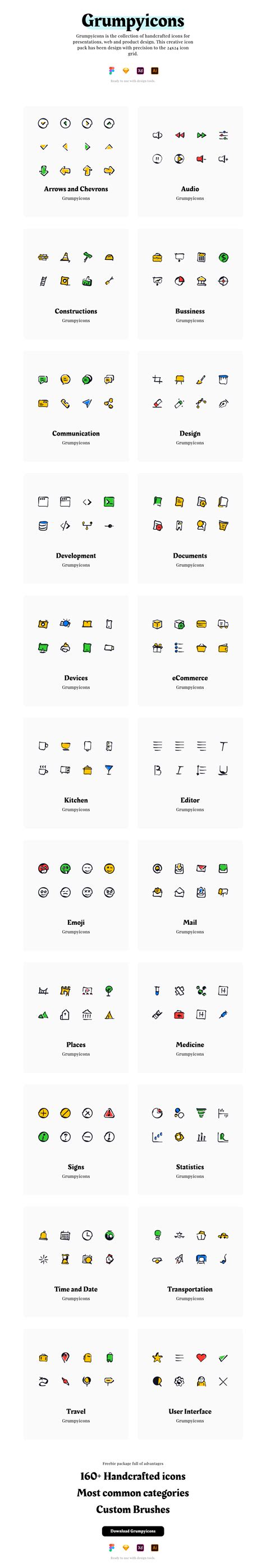 Grumpyicons Free Icons Pack - XDgeek.store