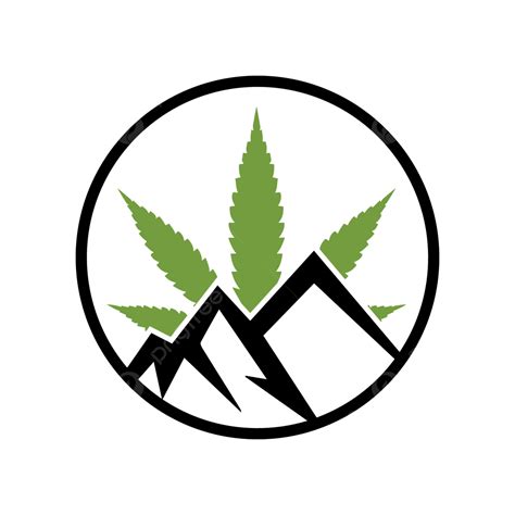 Mountain Cannabis Circle Logo Design Transparent Vector, Cannabis ...