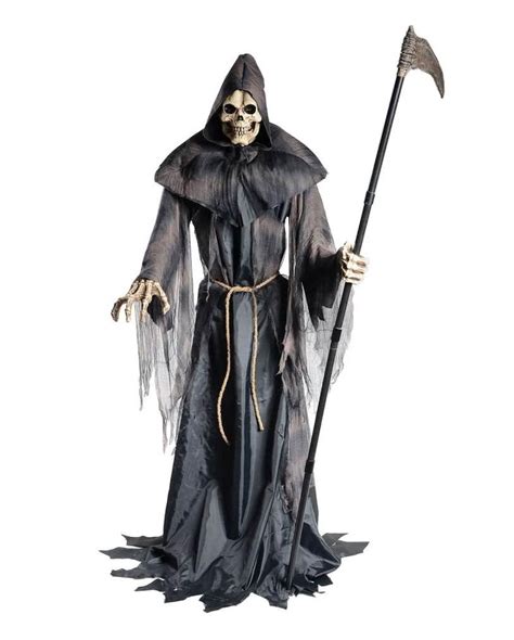 Cross Grim Reaper Halloween Animatronic Lifesize Halloween Animatronic ...