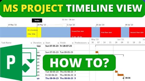 MS Project Timeline view | Timeline in Microsoft Project - YouTube