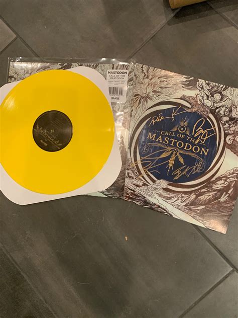 SIGNED CALL OF THE MASTODON ON YELLOW VINYL — Mastodon Merch Store