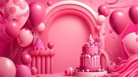 Birthday Cake Pink Background, Happy Birthday, Birthday Cake ...