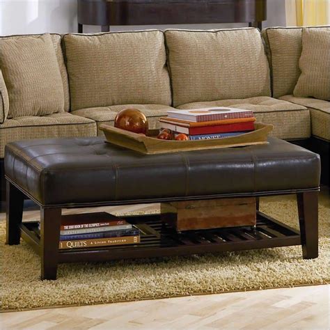 Rectangular Leather Ottoman Coffee Table | Coffee Table Design Ideas