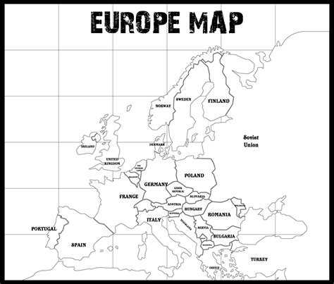 Political Outline Map Of Europe - United States Map