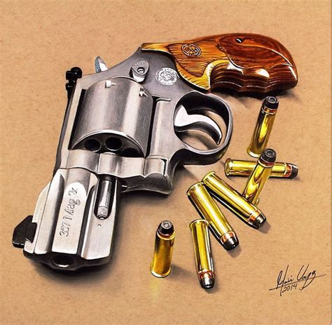 Sketch Realistic Gun Drawing - canvas-ly