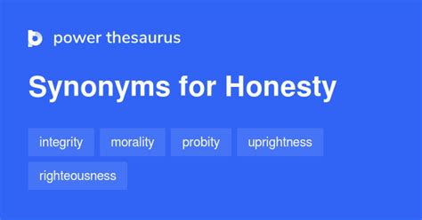 Honesty synonyms - 1 578 Words and Phrases for Honesty