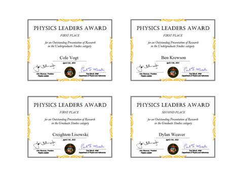 Physics Leaders Awards | Physics and Astronomy - Physics and Astronomy