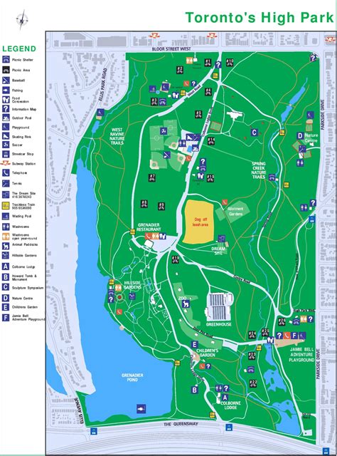 Toronto High Park map