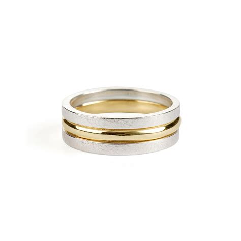 Silver and Rose Gold Stacking Ring Set - Stonechat Jewellers