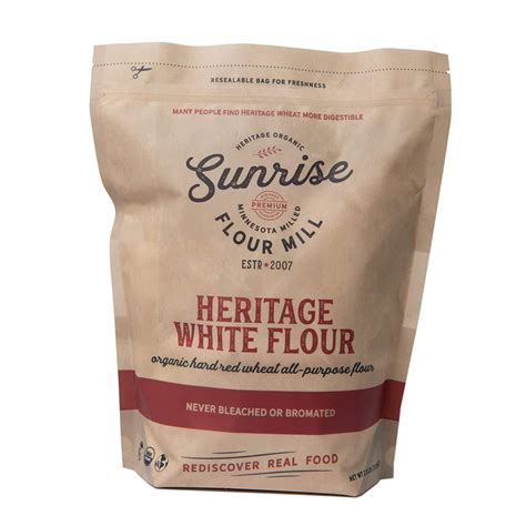 Sunrise Flour Mill Super Fine Unbleached USDA Organic Heritage White ...