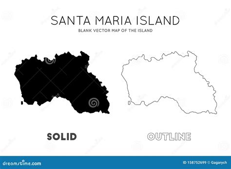 Santa Maria Island map. stock vector. Illustration of europe - 158752699